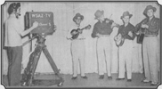 L-R: Pee Wee Lambert, Lester Woodie, Ralph and Carter on WSAZ TV 1950
