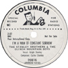 I'm A Man Of Constant Sorrow (78 promo)