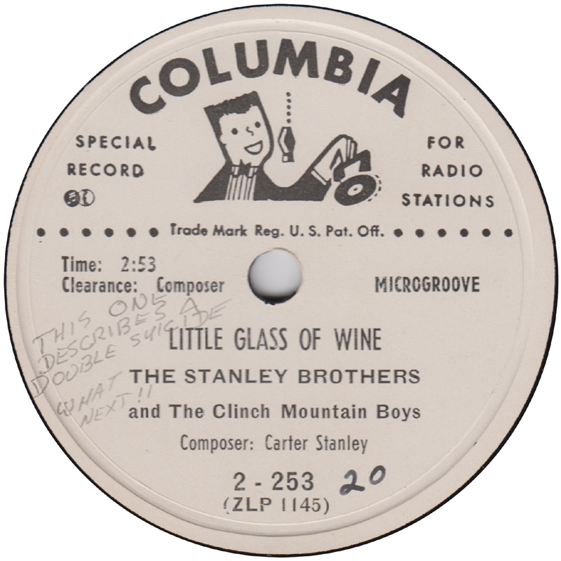 little glass of wine stanley brothers lyrics