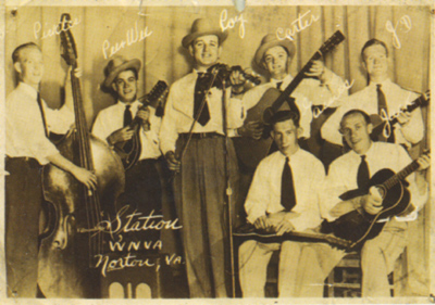 Roy Sykes and the Blue Ridge Mountsin Boys 1946, St. Paul Va. auditorium.