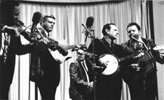 L-R: Curly Ray Cline, Rickey Lee, Jack Cooke, Ralph and Roy Lee Centers. Photo by Carl Fleischhauer.