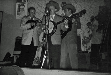 Valley View Park 1956 or '57 L-R: Curly Lambert, Ralph, Carter, Chubby Anthony (Photo: Mike Seeger)